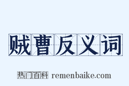 贼曹反义词是什么意思的图片